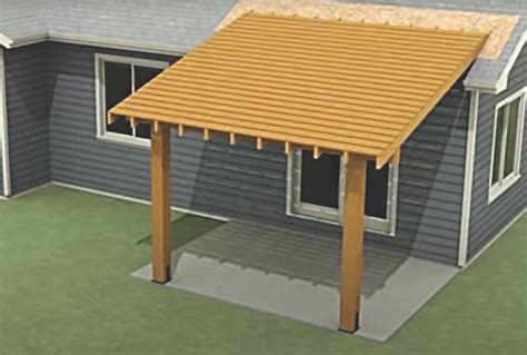 how to attach a metal patio cover to house|tying patio into existing roof.